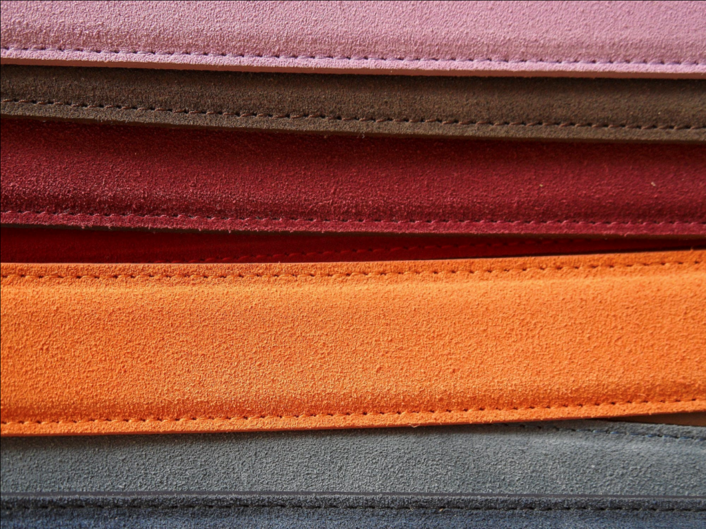 A range of leather belts